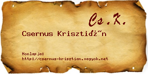 Csernus Krisztián névjegykártya