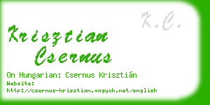 krisztian csernus business card
