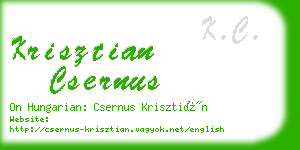 krisztian csernus business card